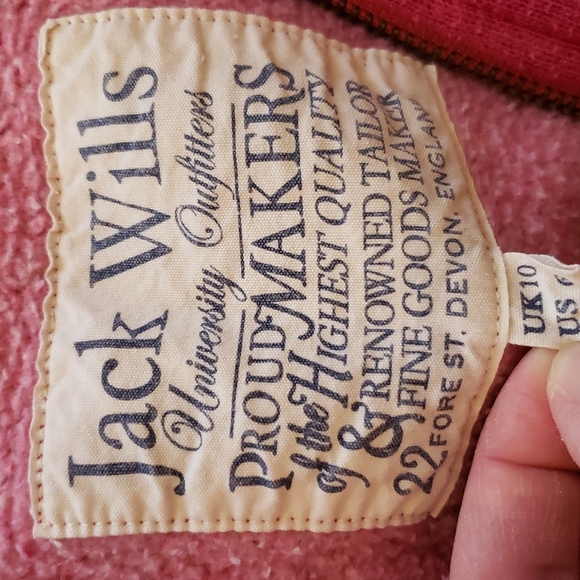 Jack Wills Size 6 cherry pink zipped hoodie From UK - Picture 4 of 4